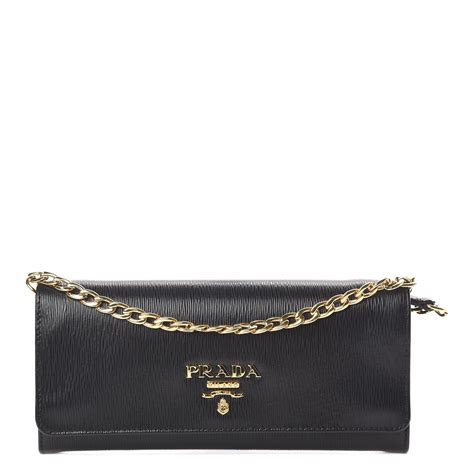 mens prada vitello wallets|PRADA Vitello Move Metal Oro Chain Wallet Black.